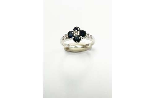 Bague saphir diamant en - et,