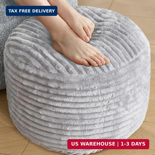 Round pouf ottoman - pouf,