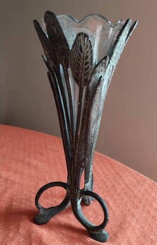 Vase tulipier vert soufflé - tulipier,