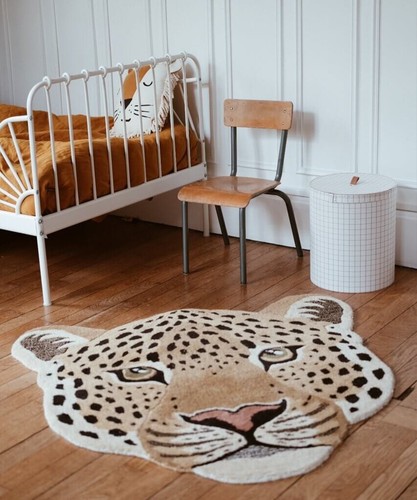 Tapis visage léopard 3x3