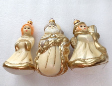 Ensemble d'anges décorations de Noël en verre ukrainien neuf sapin-arbre déco...