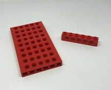 LEGO Technic : 10x Brique 1 x 6 troué - Réf 3894 rouge - Set 8872 8839 8856