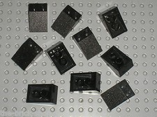 10 x LEGO Black slope brick