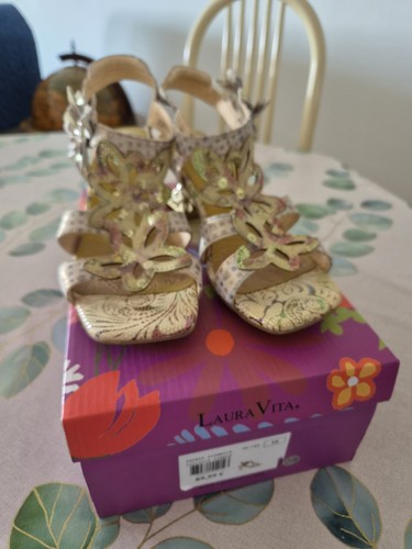 Sandales beige dorées laura - sandales,