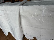 Drap Ancien, En Lin , Monogramme Lp Festons, 200 Par 320