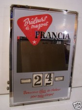 @£ GLACE CALENDRIER PERPETUEL GERRER BRULEURS A MAZOUT FRANCIA  ANNEE 1960