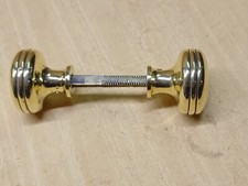 Poignée de porte en laiton composée de 2 boutons rond qualité marine 