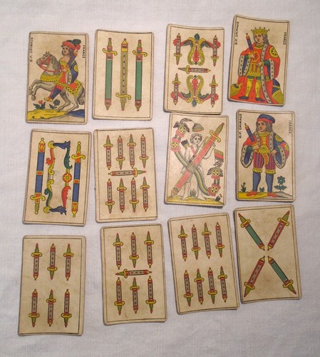 Ancien jeu carte aluette - carte,