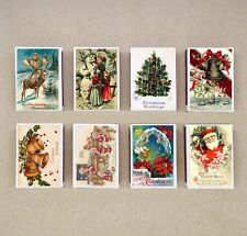 Lot de 8 boîtes d'allumettes Carte NOEL retro réimpression style ancien