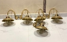 Applique murale nautique à col de cygne en laiton massif, applique Marine...