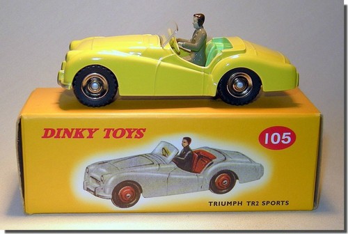 Triumph tr2 sport jaune - 1/43,