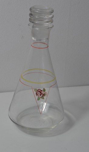 Carafe verre décor fleur - carafe,