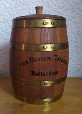 Ancien tonnelet tabac Van Rossem Amsterdam Alger Comte Tinchant Tobbaco barrel