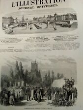 L'illustration n°1499 18 nov 1871 funérailles gnrl Raoult oasis laghouat Alger