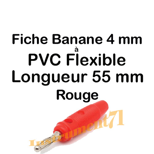 Fiche banane couleur - fiche, rouge