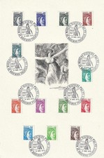 Document Philatélique Sabine de Gandon Musée de l'histoire des PTT 1978
