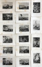 Lot de 16 litho GRAVURE