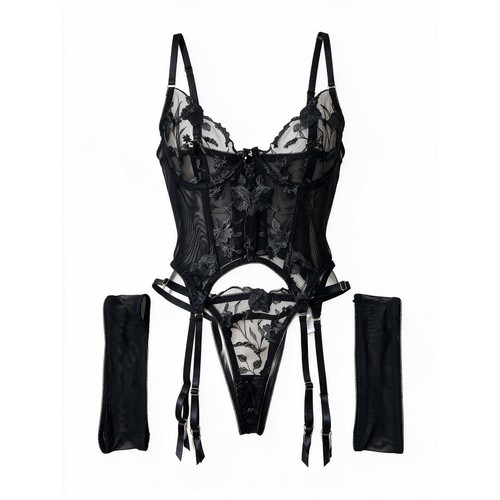 Ensemble lingerie brodee avec - brodee,