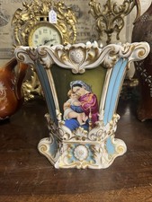 Vase de mariée en porcelaine de Paris, peint à la main 19 Eme Effigie de Marie