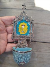 rare bénitier de Chine émail