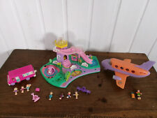Polly Pocket Bluebird 1994 avion + camping car + parc aquatique tobogan