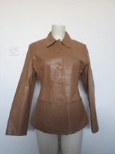 veste camel en cuir Serge