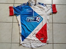 MAILLOT CYCLISTE VELO BTWIN LAPIERRE FDJ FRANçAISE DES JEUX TAILLE L/4 TBE