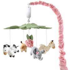 Soft Pink Musical Crib Mobile