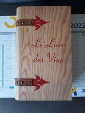 COFFRET LIVRE BOIS PORTE 2 BOUTEILLES DE 75 CL