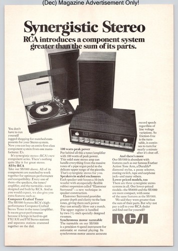 Rca synergistic stereo system - rca,