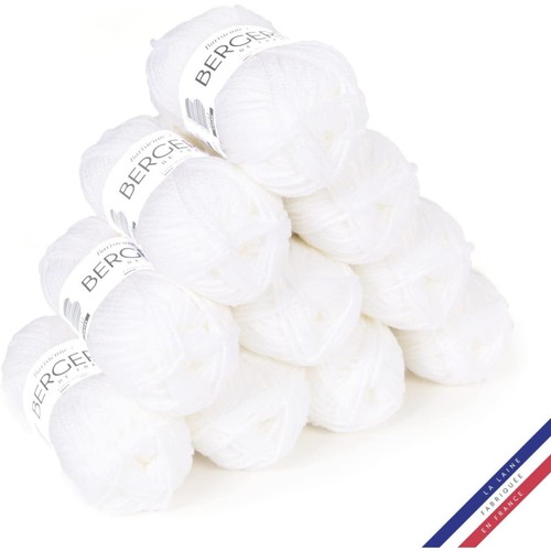 10 pelotes de laine - Blanc