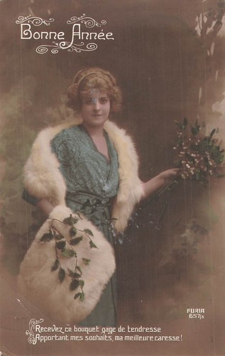 Bonne annee femme manchon - bonne,