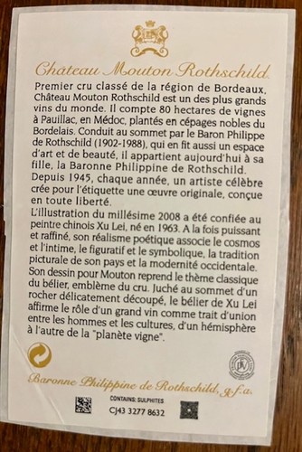 Contre etiquette château - etiquette,