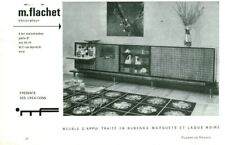 Publicité ancienne meubles M. Flachet décorateur 1955 issue de magazine 