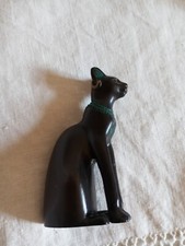 Vintage 1986 TFM The Franklin Mint Statue Chat En bronze Félin Collection Déco