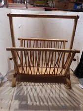 Ancien porte revues journaux en rotin bambou Vintage 