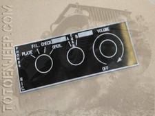 LABEL plaque plaquette SWITCH 2 radio BC620 BC659 BRASS jeep willys gi us ww2