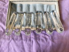 6 portes couteau en cristal