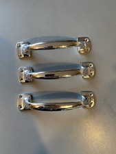 Lot 3 poignées de meuble tiroir métal chromé vintage industriel paire design