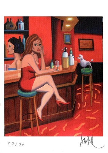 Libris fille au bar - ex-libris, la