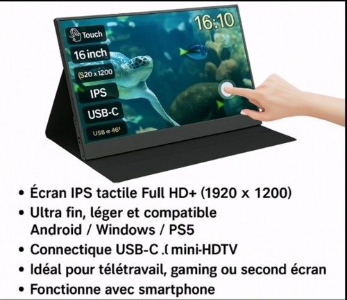 écran tactile portable nc160b - Écran,