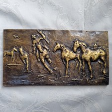 Bas Relief En Bronze "