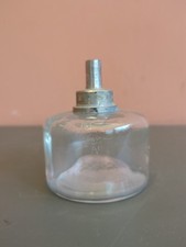 Ancienne Lampe à Alcool de Laboratoire en Verre avec Bouchon Métallique -...