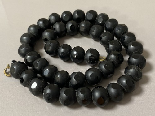 Ancien collier perles - , jais