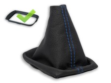 POUR VOLVO C30 S40 V50 2004-12 SOUFFLET LEVIER DE VITESSE COUTURES BLEU + CADRE