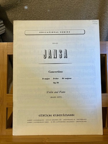 Jansa concertino ré majeur - jansa,
