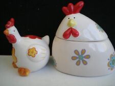 DEUX BELLES POULES COFFRET CERAMIQUE DECORATION COLLECTION
