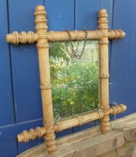 MIROIR ANCIEN ENTOURAGE FAÇON BAMBOU 1930 DN566