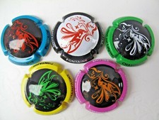 Série de  5 capsules de champagne FONTAINE, Salomé ref: 1 à 1e