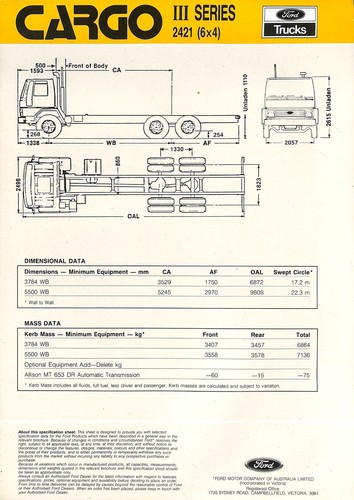 Ford trucks cargo iii series - /,